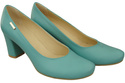 Dámské boty Classic Turquoise Natural Leather Almond Nose pumps 201 ElitaBut