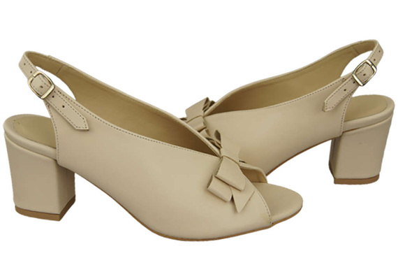 Dámské sandály Beige Faced Leather 148 L ElitaBut