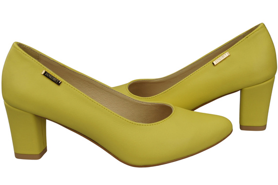 Klasické hladké boty Dámské kožené lodičky Lemon 213 ElitaBut