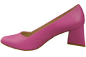 Dámské Lodičky Fuchsie Pravá Kůže Špičatá Špička Podpatek ElitaBut 221