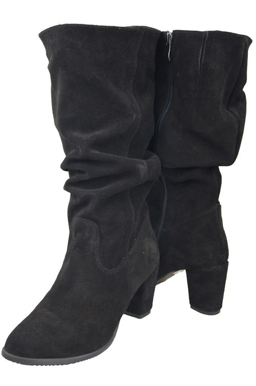 Dámské boty Černá kůže Velour 141 ElitaBut