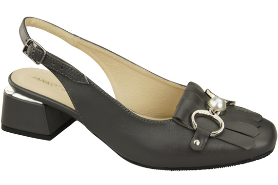 Dámská obuv Graphite Sandály zdobené třásněmi Přírodní kůže 208 ElitaBut