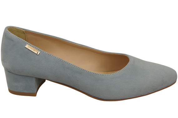 Pohodlné dámské boty Light Blue in Natural Suede Leather 220 od ElitaBut