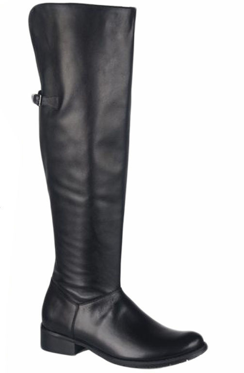 Dámské kozačky Musketeers Black Nadkolenky kožený svršek 690 ElitaBut