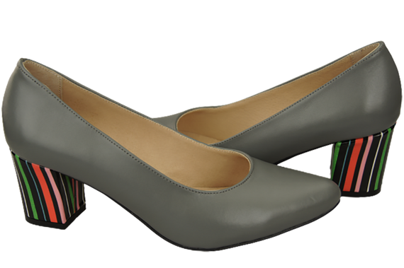 Dámská obuv Ash kožené lodičky s ozdobným podpatkem 158 ElitaBut