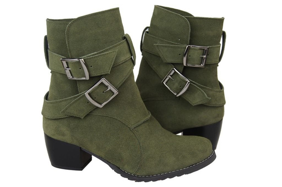 Dámské boty Boty Natural Leather Velour Butel Grey 119 ElitaBut