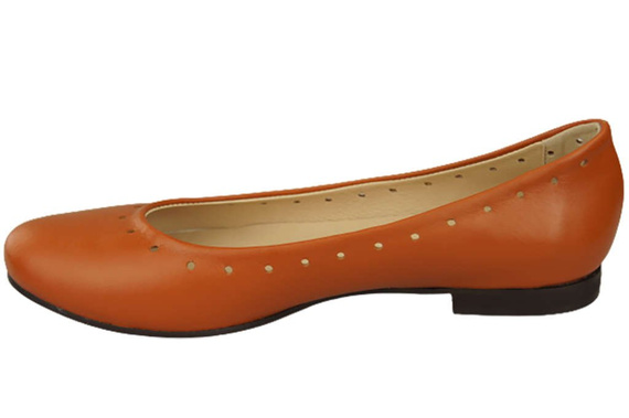 Dámské pohodlné baleríny z přírodní kůže Červená 162 ElitaBut