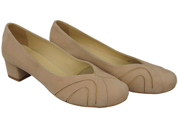 Dámská obuv Semišové kožené lodičky Powder pink 786 Z ElitaBut