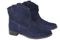 Obuv Dámské kozačky námořnická modrá Jaro / podzim přírodní kůže velur 132 L ElitaBut