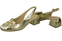 Dámská obuv Zlaté sandály zdobené třásněmi Přírodní kůže 208 ElitaBut