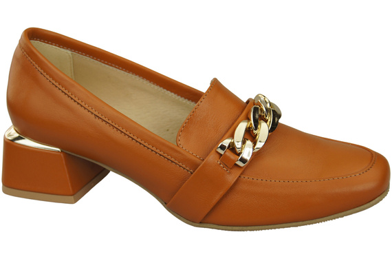 Dámské boty Červené s řetízkem Dámské mokasíny Přírodní kůže 193 ElitaBut