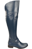Dámské boty Navy blue Musketeers High over the knee natural leather 638 ElitaBut