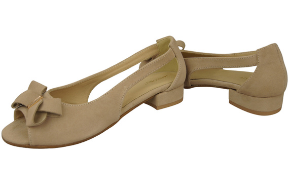 Dámské sandály Beige Natural Suede Leather 994 Z Kombinace stylu a pohodlí ElitaBut