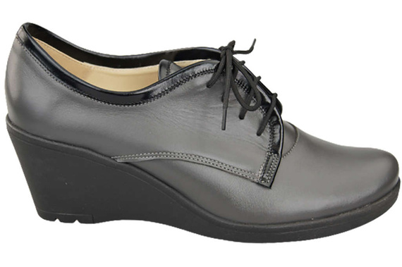 Obuv Dámské vysoké podpatky z přírodní kůže Graphite 181 ElitaBut