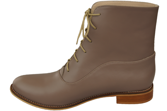 Dámské kozačky Cappuccino Dark Spring/Autumn přírodní kůže 155 L ElitaBut