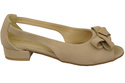 Dámské sandály Beige Natural Suede Leather 994 Z Kombinace stylu a pohodlí ElitaBut