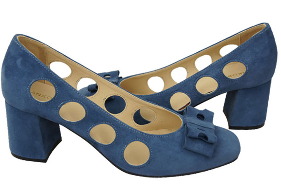 Dámská obuv Dámské lodičky Modrá semišová kůže 182 ElitaBut