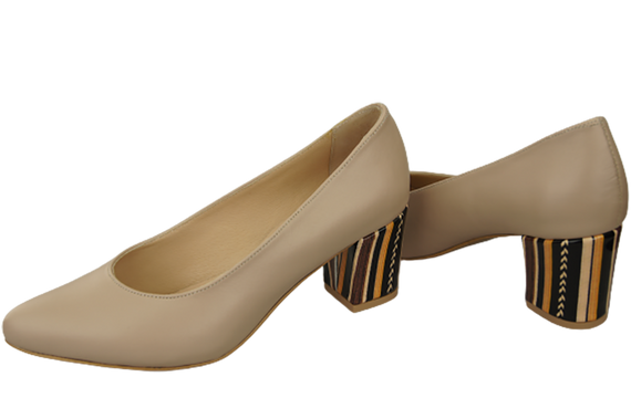 Dámské boty Cappuccino Lico Přírodní kůže s ozdobným podpatkem 158 ElitaBut