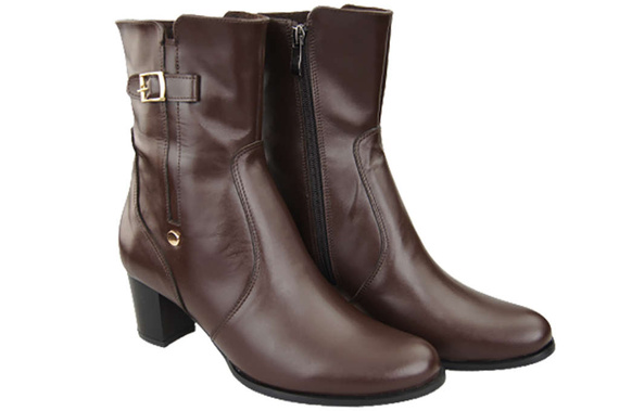 Dámské boty Chocolate Warmed Natural Leather 882 Z ElitaBut