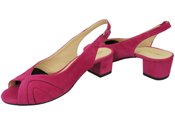 Dámská obuv Sandály semišové kožené Fialová 991 ElitaBut