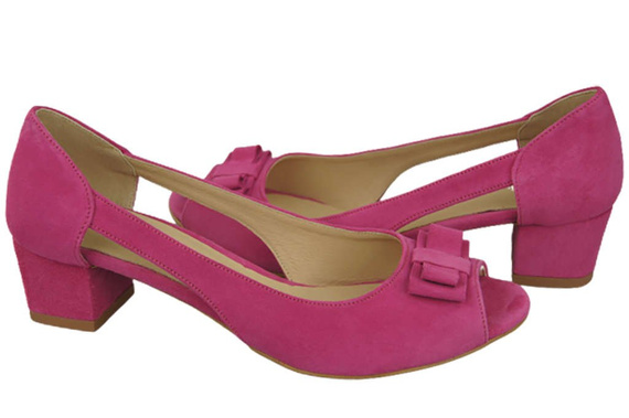 Dámské sandály Fuchsia Natural Suede Leather 145 Z ElitaBut