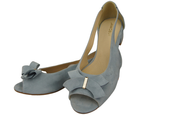 Dámské sandály Light Blue Natural Suede Leather 994 s kombinací stylu a pohodlí ElitaBut