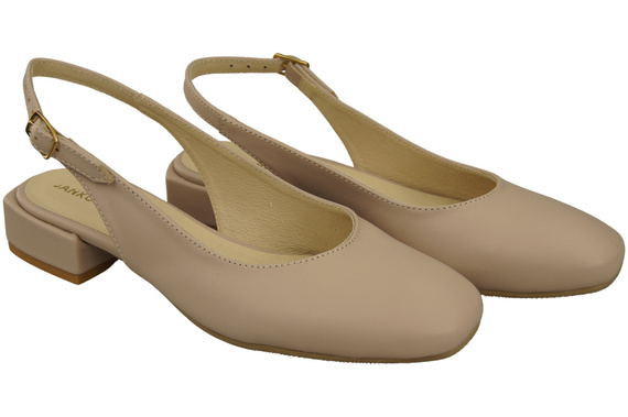 Dámská obuv Sandály Cappuccino Bright Flat Heel Natural Leather 206 ElitaBut