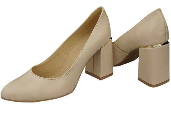 Dámská obuv Beige Natural Leather 179 ElitaBut