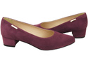 Pohodlné dámské boty Maroon Natural Suede Leather 220 od ElitaBut