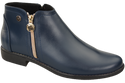 Dámská obuv Navy Blue Boots Warmed Natural Leather 872 Z Elitabut