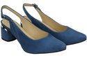 Dámské sandály z přírodní semišové kůže Blue Elegance and Comfort 196 Od ElitaBut