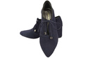 Dámská obuv Navy blue boty Natural leather velour 183 ElitaBut