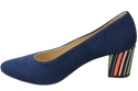 Dámská obuv Navy Blue Suede Leather Decorative Heel 158 With ElitaBut