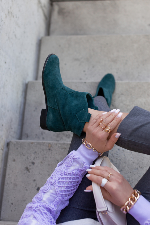 Dámská obuv Obuv Malachite Jaro / podzim přírodní kůže velur 132 L ElitaBut