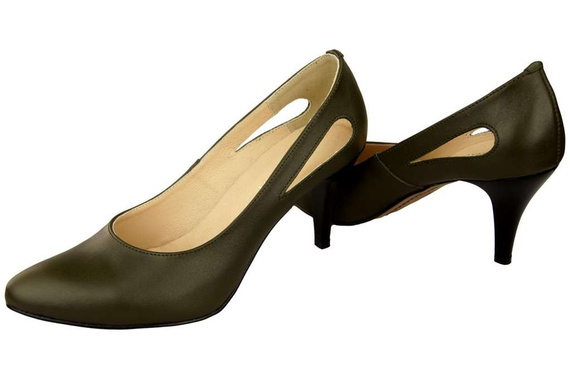 Dámská obuv Olive Leather pumps 166 ElitaBut