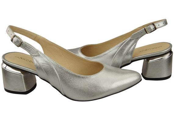 Dámská obuv Stříbrné sandály Přírodní kůže 196 ElitaBut