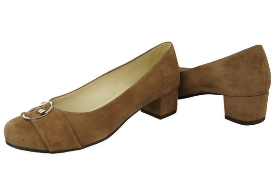 Dámská obuv Olive Natural Leather Suede pumps 135 ElitaBut
