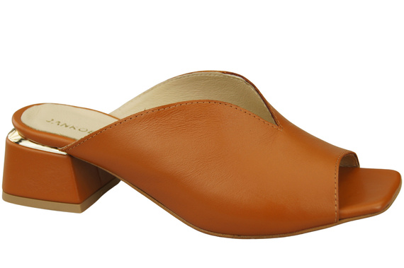 Dámská obuv Červené žabky na podpatku Přírodní kůže 210 ElitaBut