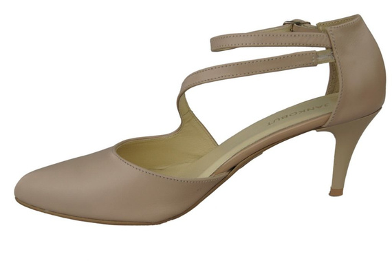 Dámská obuv Sandály Nízké Stiletto Přírodní kůže Cappuccino Lico 990 ElitaBut