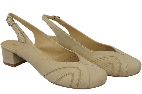 Dámská obuv Přírodní kůže Semišové sandály Béžová 842 Z ElitaBut