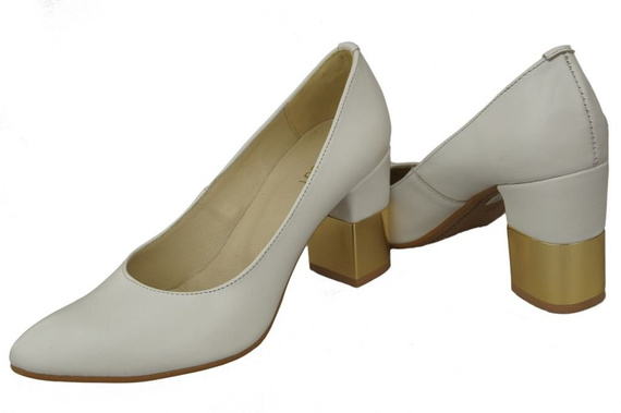 Dámská obuv Dámské lodičky Bílá přírodní kůže 144 ElitaBut