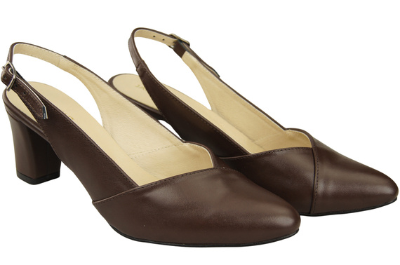 Dámská obuv Chocolate Stiletto Sandály Natural Leather 217 ElitaBut