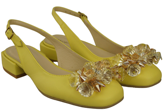 Dámská obuv Lemon Sandály s krystaly Přírodní kůže 215 ElitaBut