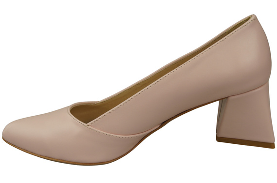 Dámské Lodičky Pudrově růžová Pravá Kůže Špičatá Špička Podpatek ElitaBut 221