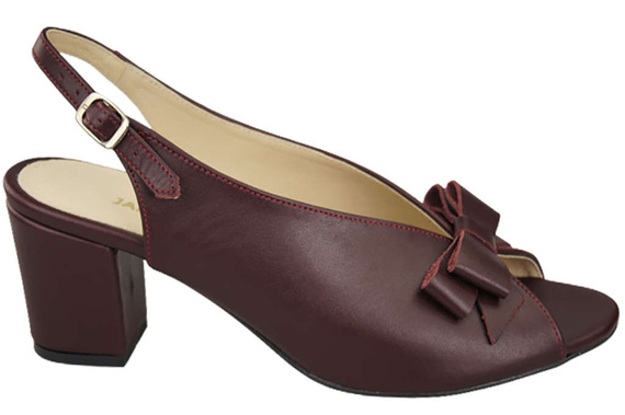 Dámská obuv Sandály Maroon Faced Natural Leather 148 L ElitaBut