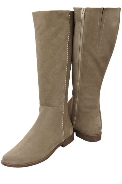 Dámské boty Beige leather Velour 153 ElitaBut