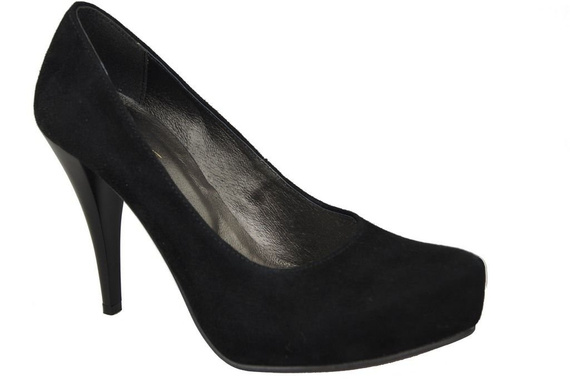 Dámská obuv černá semišová přírodní kůže 644 ElitaBut