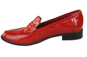 Dámské mokasíny z přírodní kůže Červený lak 139 ElitaBut