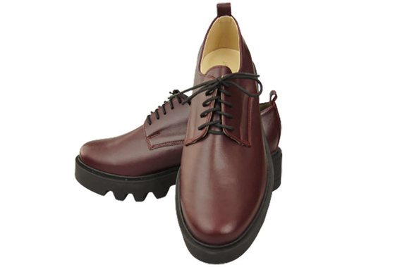 Dámské šněrovací boty Boty Maroon Leather Natural 180 ElitaBut