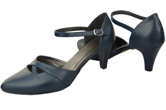 Dámská obuv Navy Blue Sandals Natural Leather 151 ElitaBut